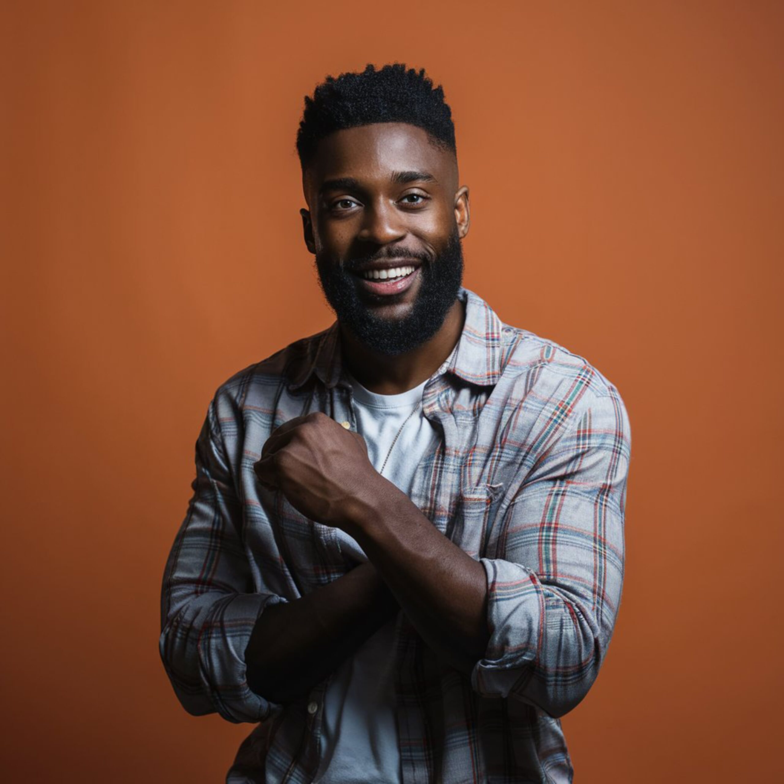 man-with-beard-wearing-shirt-that-says-he-is-smiling