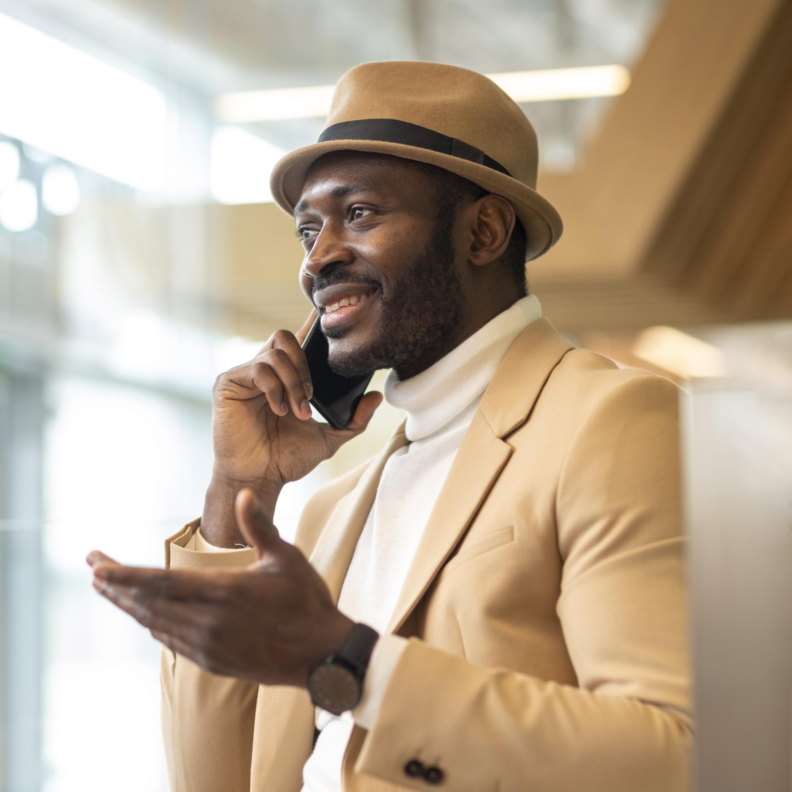 modern-african-american-man-working-caffe